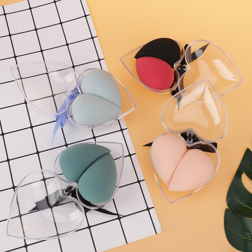 O.TWO.O 2pcs/set Soft Sponge Makeup Smooth Blending Face Liquid Foundation Concealer Cream Cosmetic Puff With Box 4 Colors Vy's Authentic Shoppe