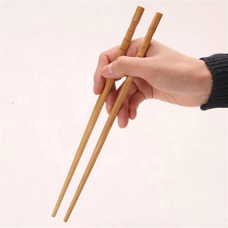 2022Newmanual Natural Bamboo Wood Chopsticks Healthy Chinese Carbonization Chop Sticks Reusable Hashi Sushi Food Stick Tableware Vy's Authentic Shoppe