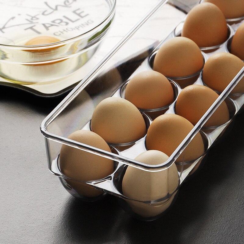 Transparent Egg Storage Box Egg Tray Containers Kitchen Refrigerator Organizer Eggs Dispenser Fresh Preservation 12/14/21 Grids Vy's Authentic Shoppe