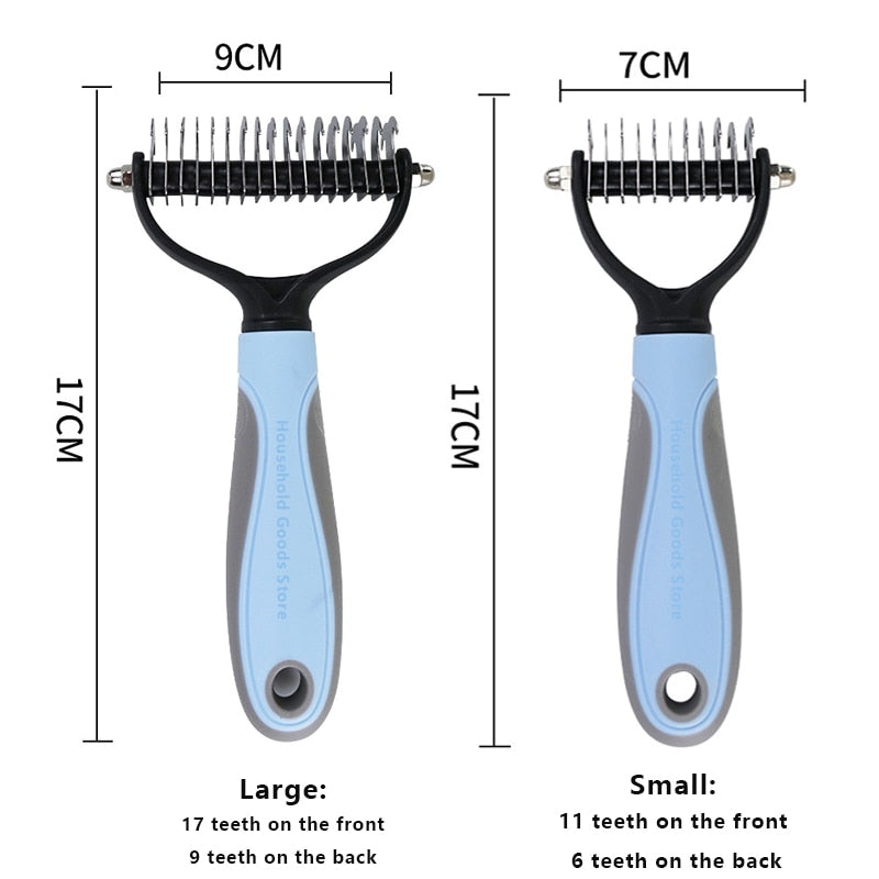 Pets Fur Knot Cutter Dog Grooming Shedding Tools Pet Cat Hair Removal Comb Brush Double sided Pet Products Suppliers Dematting Vy's Authentic Shoppe