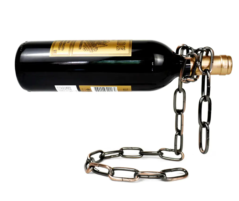Magic Iron Chain Wine Bottle Holder Vy's Authentic Shoppe