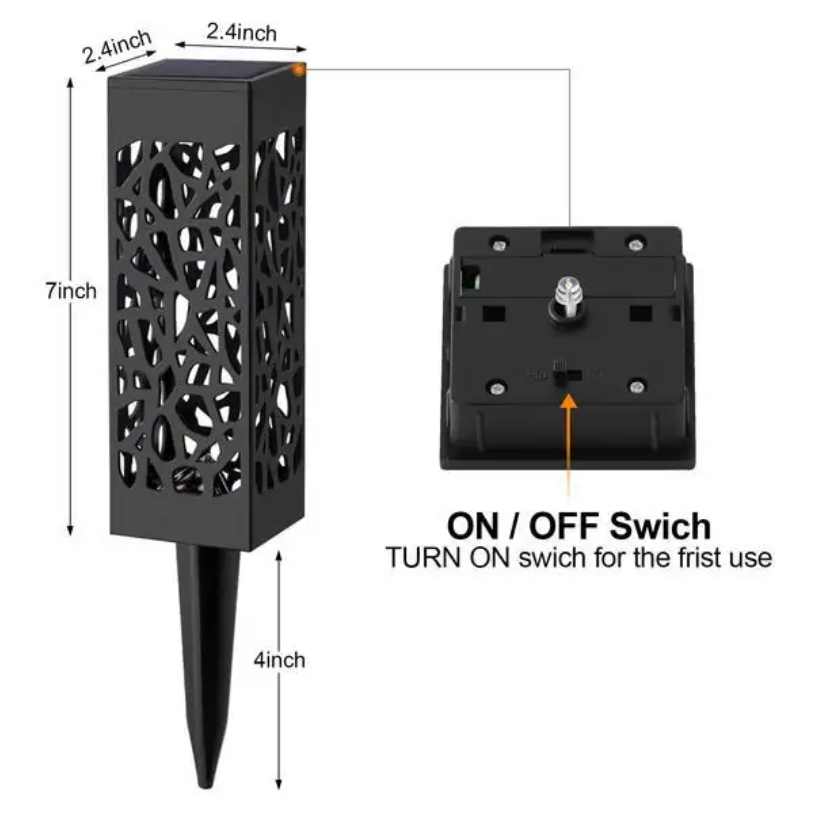 Solar Powered Waterproof Vintage Garden Light Vy's Authentic Shoppe