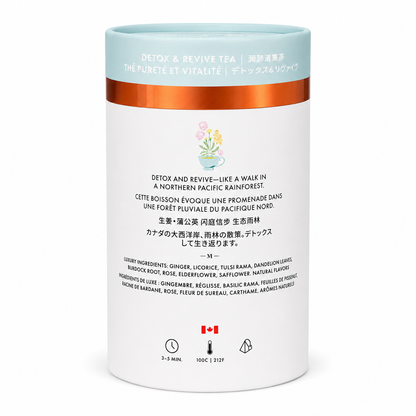 Detox and Revive Luxury Herbal tea | Canadian | 24ct DC-Tega Tea