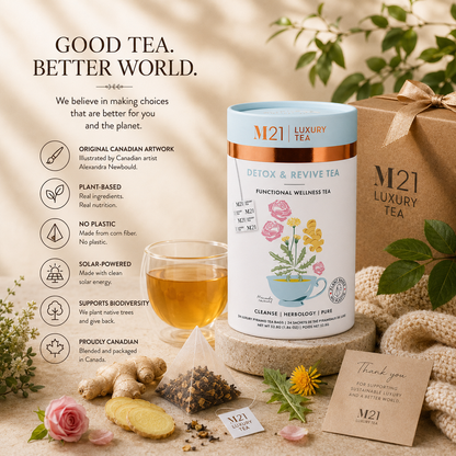 Detox and Revive Luxury Herbal tea | Canadian | 24ct DC-Tega Tea