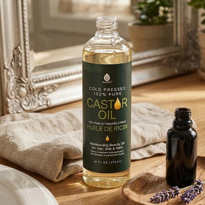 100% Pure Cold Pressed Castor Oil 16 Oz DC-PURSONIC