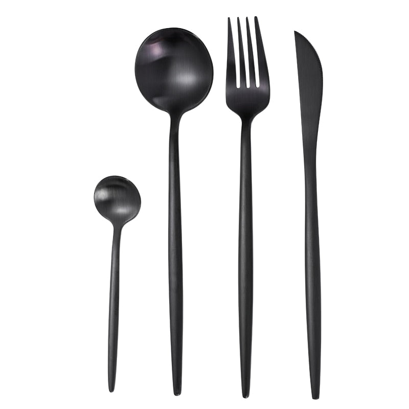 Rose Gold Tableware Set Stainless Steel Cutlery Set Western Food Tableware Luxury Fork Teaspoon Knife Cutlery Set fork spoon Vy's Authentic Shoppe