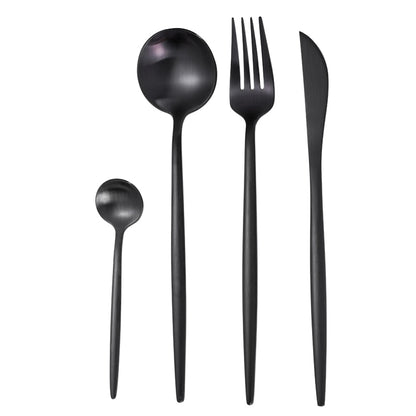 Rose Gold Tableware Set Stainless Steel Cutlery Set Western Food Tableware Luxury Fork Teaspoon Knife Cutlery Set fork spoon Vy's Authentic Shoppe