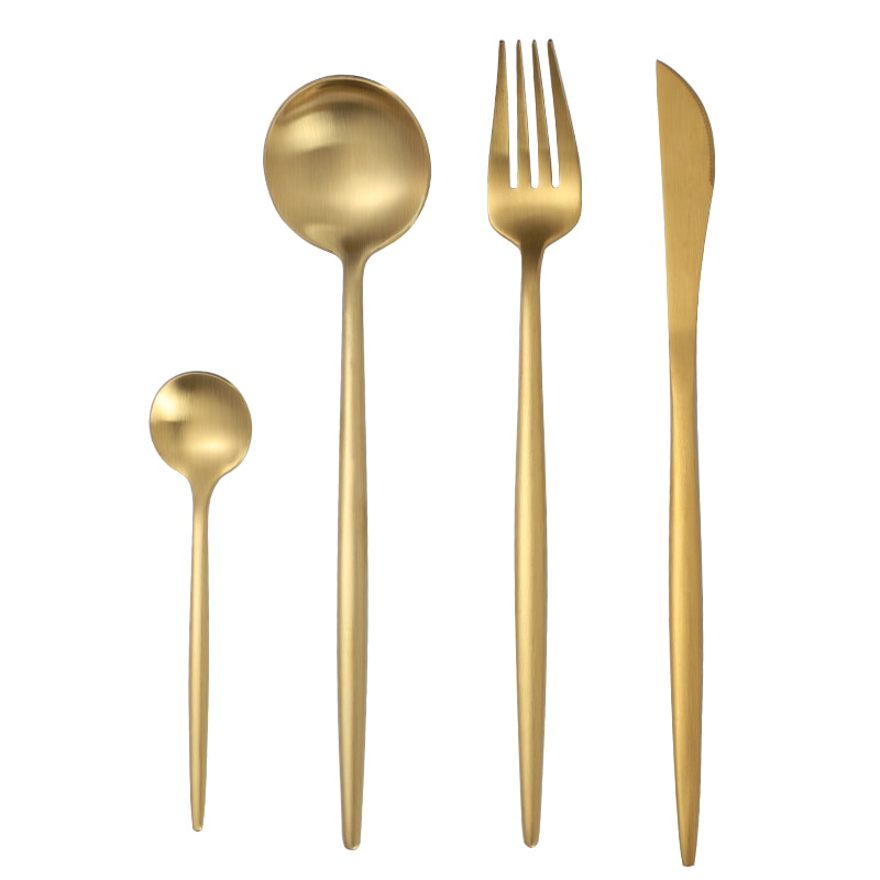 Rose Gold Tableware Set Stainless Steel Cutlery Set Western Food Tableware Luxury Fork Teaspoon Knife Cutlery Set fork spoon Vy's Authentic Shoppe