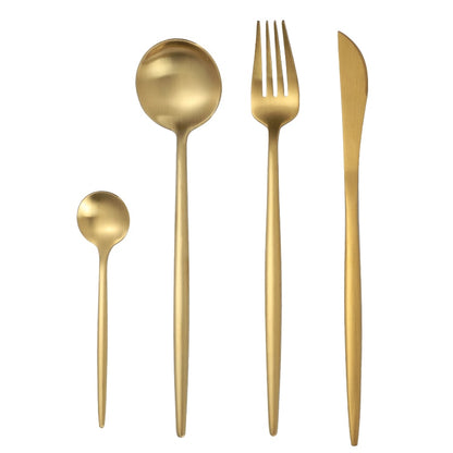Rose Gold Tableware Set Stainless Steel Cutlery Set Western Food Tableware Luxury Fork Teaspoon Knife Cutlery Set fork spoon Vy's Authentic Shoppe