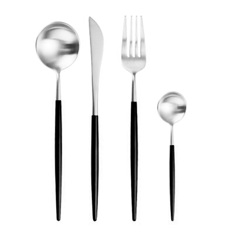 Rose Gold Tableware Set Stainless Steel Cutlery Set Western Food Tableware Luxury Fork Teaspoon Knife Cutlery Set fork spoon Vy's Authentic Shoppe