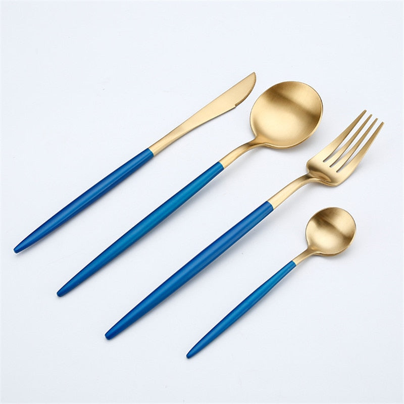 Rose Gold Tableware Set Stainless Steel Cutlery Set Western Food Tableware Luxury Fork Teaspoon Knife Cutlery Set fork spoon Vy's Authentic Shoppe
