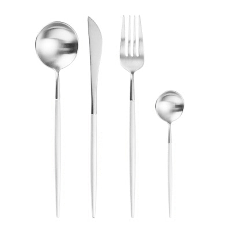 Rose Gold Tableware Set Stainless Steel Cutlery Set Western Food Tableware Luxury Fork Teaspoon Knife Cutlery Set fork spoon Vy's Authentic Shoppe