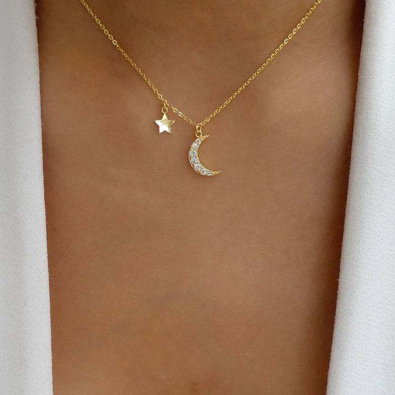 YWZIXLN Trend Elegant Jewelry Crystal Triangle Pendant Necklace Golden Color Unquie Women Fashion Necklace Wholesale N0310 Vy's Authentic Shoppe