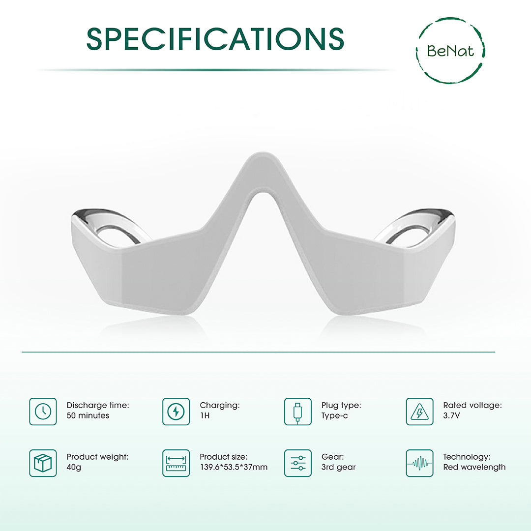 Under-Eye Red Light Therapy Skin Rejuvenation and Relaxation Massager DC-BeNat