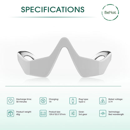 Under-Eye Red Light Therapy Skin Rejuvenation and Relaxation Massager DC-BeNat