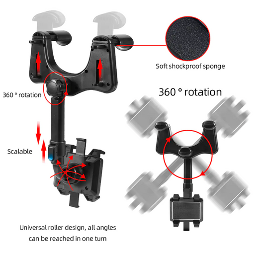 360° Rotatable Smart Phone Car Holder Vy's Authentic Shoppe