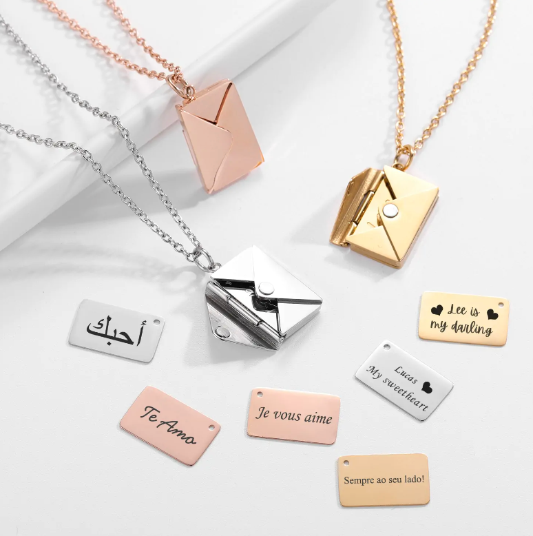 Envelope Necklace Vy's Authentic Shoppe