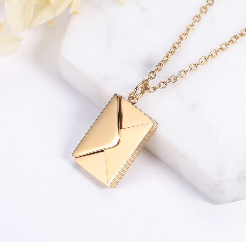 Envelope Necklace Vy's Authentic Shoppe