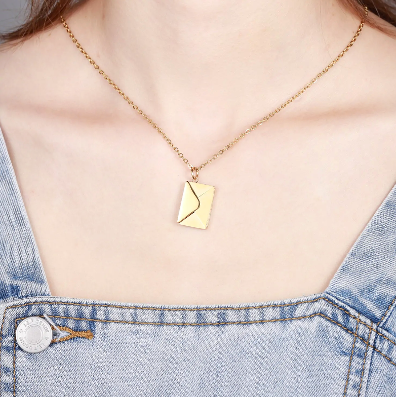 Envelope Necklace Vy's Authentic Shoppe