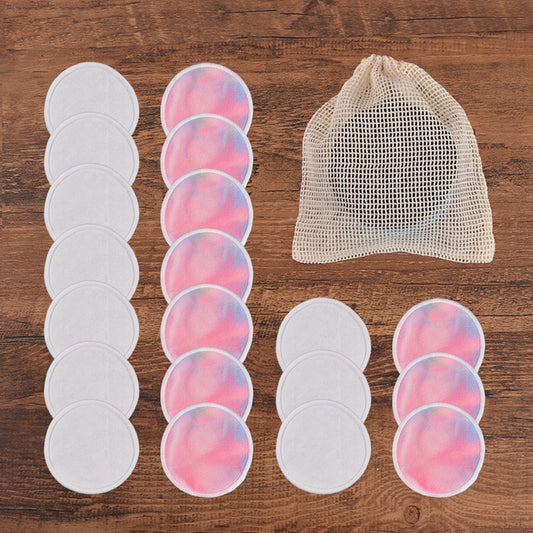 20Piece/Pack Makeup Remover Pads Washable Rounds Cleaning Cotton Reusable Facial Make Up Removal Pads Tool Matching Mesh Bag Vy's Authentic Shoppe